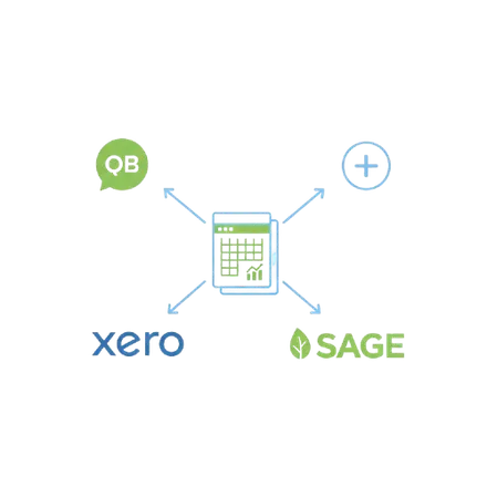 Export to QuickBooks, Xero, Sage and more